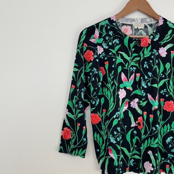 Kate Spade Jardin Hummingbird Button Front Cardigan Size Small - Picture 6 of 6